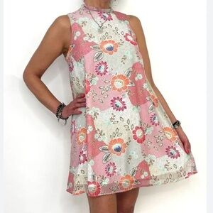 Pixi+Ivy Sleeveless Floral Swing Dress size medium